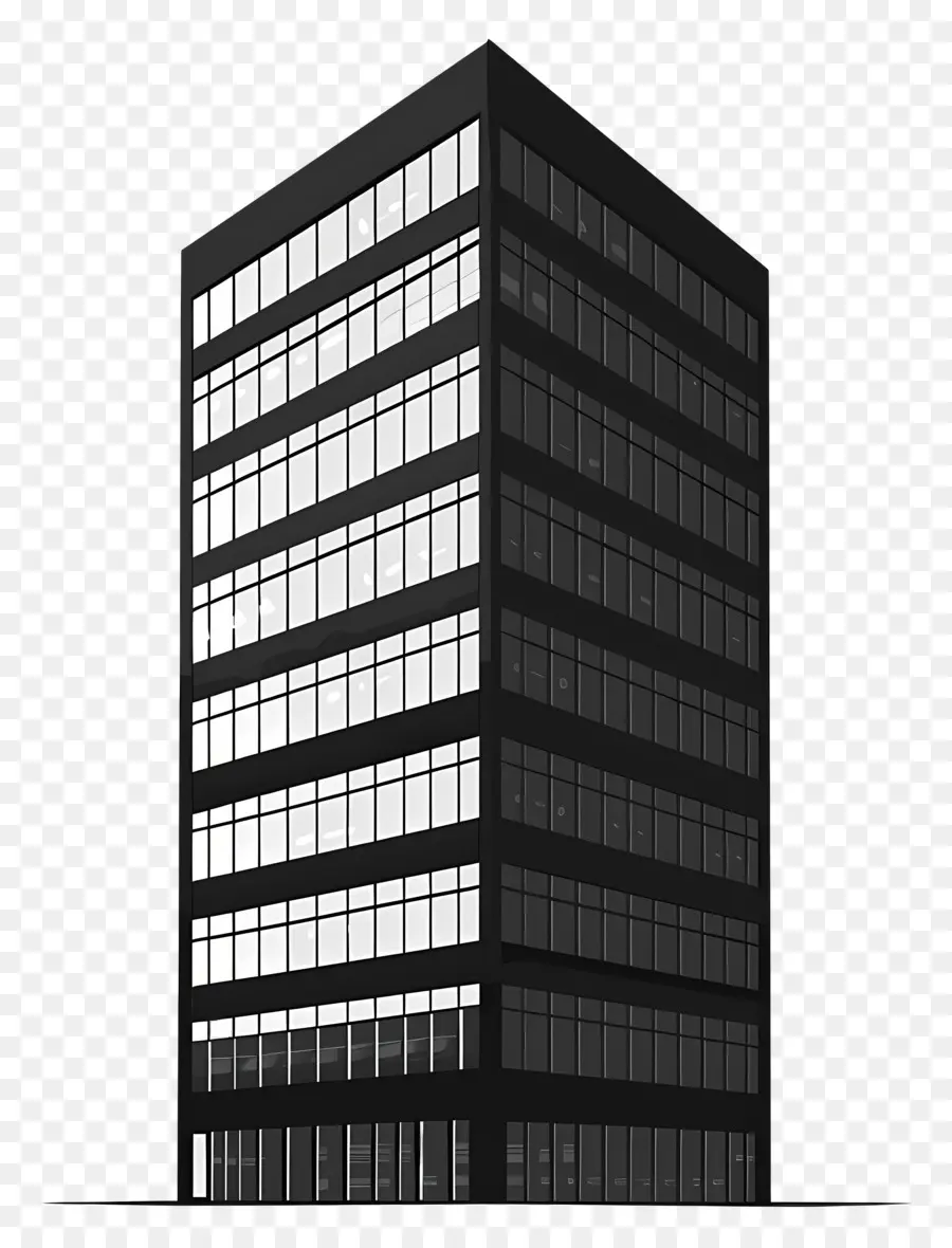 Silhouette D'un Grand Bâtiment，Bâtiment Moderne PNG