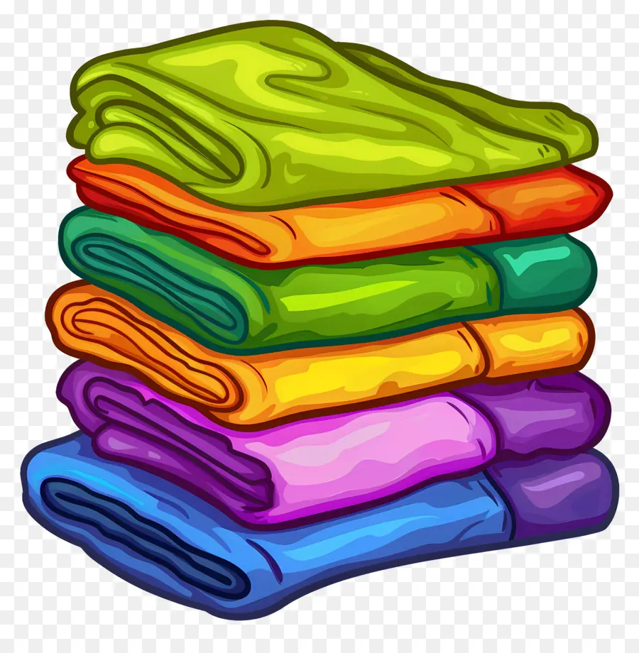 Pile De Serviettes，Serviettes Pliées PNG