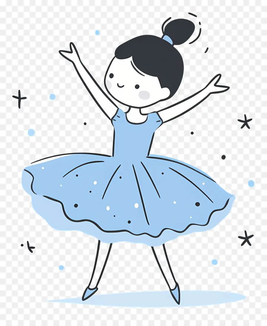 Ballet，Fille Dansante Bleue PNG