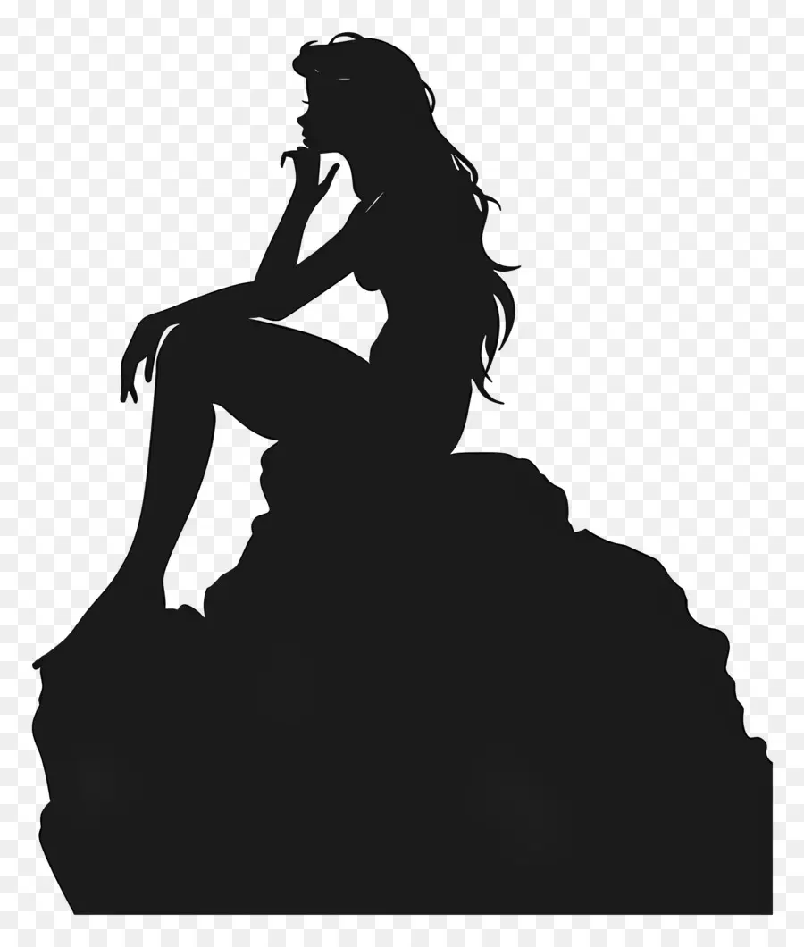 Silhouette Féminine，Sirène PNG