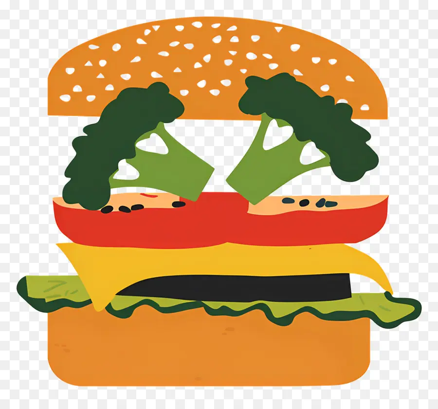 Burger Végétarien，Hamburger PNG