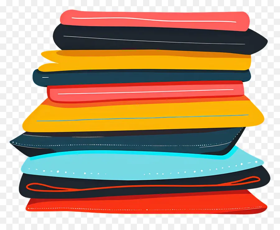 Pile De Vêtements，Pile Colorée De Livres PNG