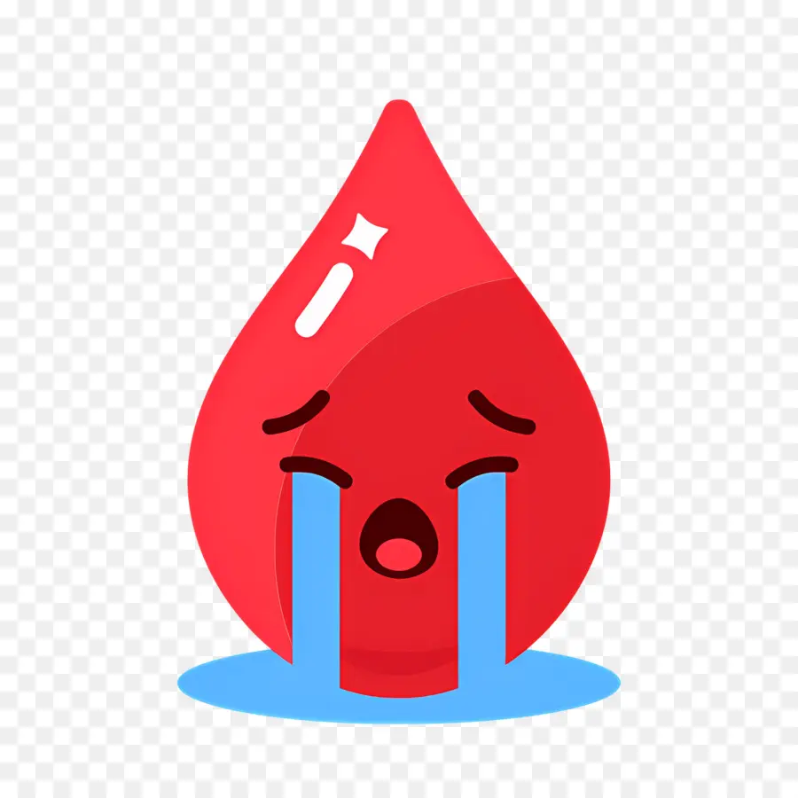 Emoji Qui Pleure，Pleurer Goutte De Sang PNG