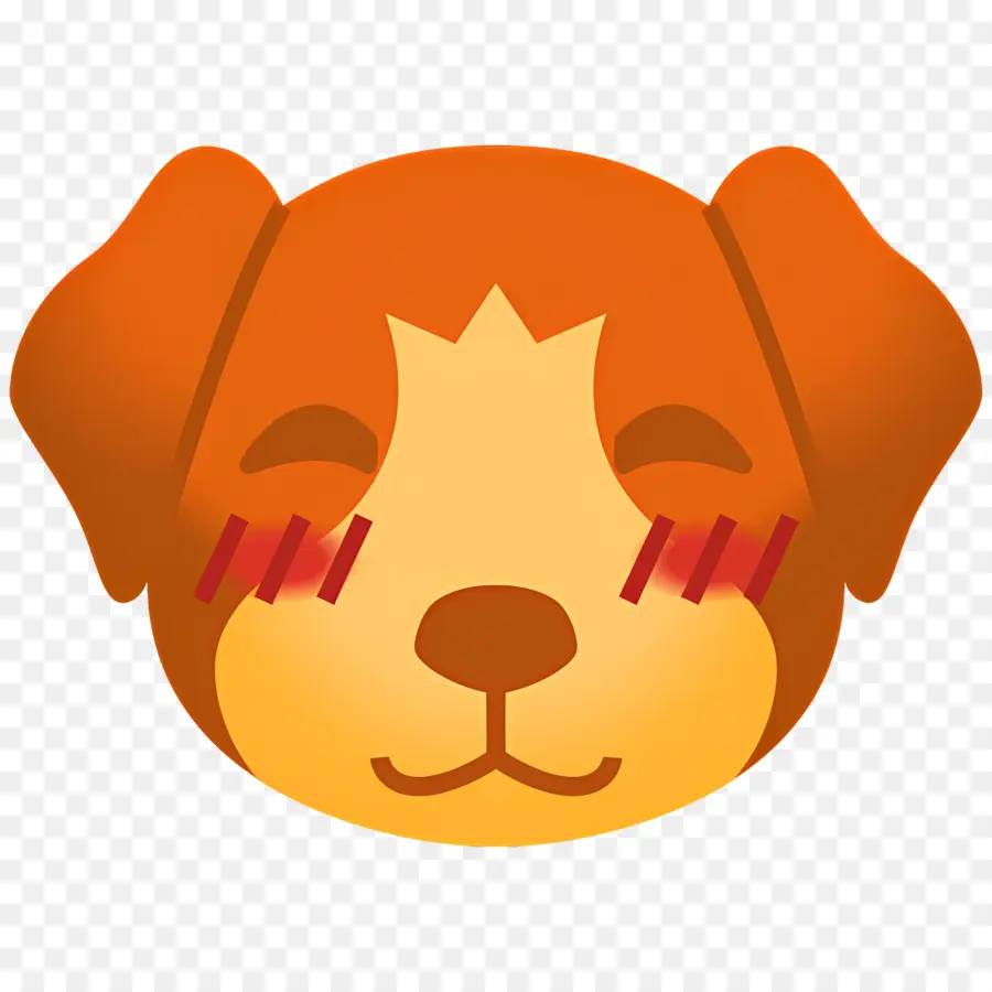 Emoji De Chien，Chien Rougissant PNG