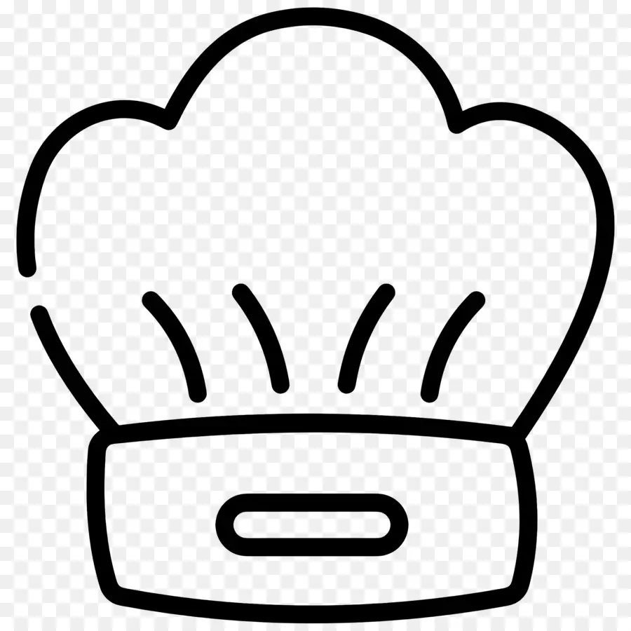 Toque，Toque De Chef Noire Et Blanche PNG