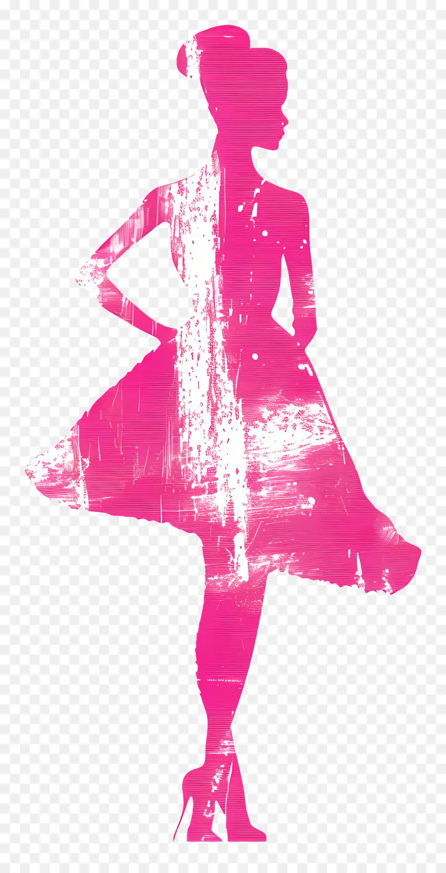 Silhouette De Barbie Rose，Silhouette Rose PNG