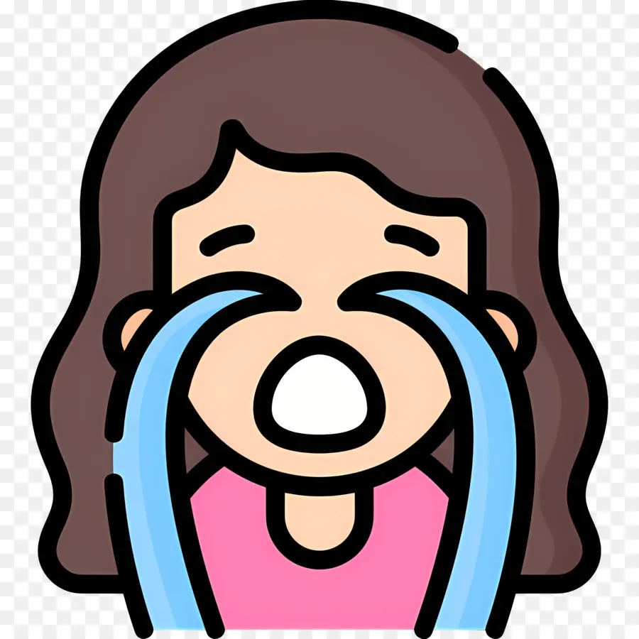 Emoji Qui Pleure，Fille Qui Pleure PNG