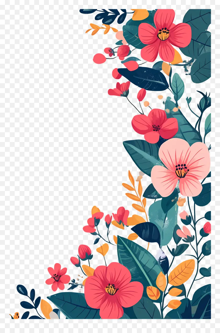 Bordure Florale，Composition Florale PNG