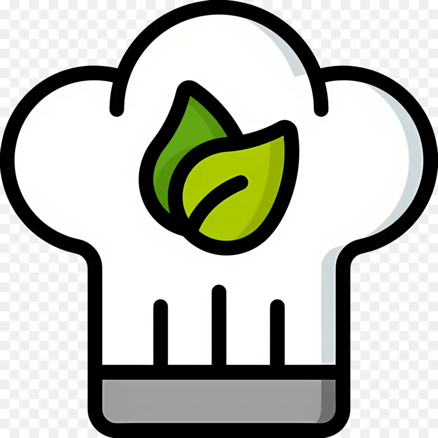 Toque，Toque De Chef Avec Feuilles PNG