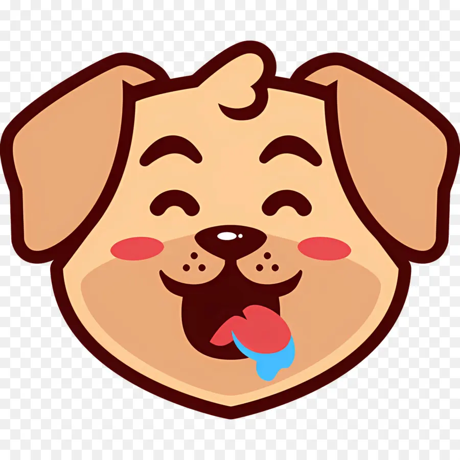 Emoji De Chien，Chien Qui Rit PNG