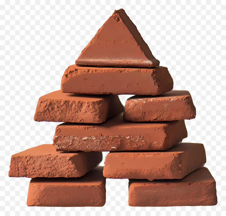 Pile De Briques，Morceaux De Chocolat PNG