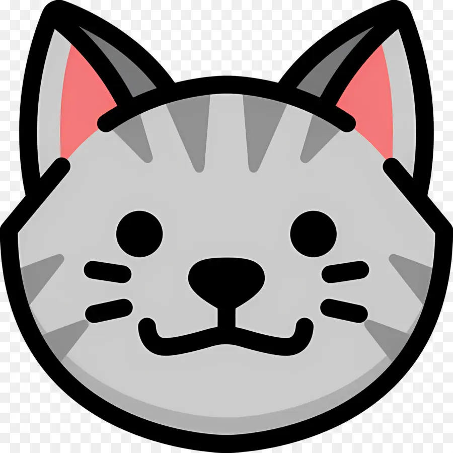 Chat Emoji，Chat Gris PNG