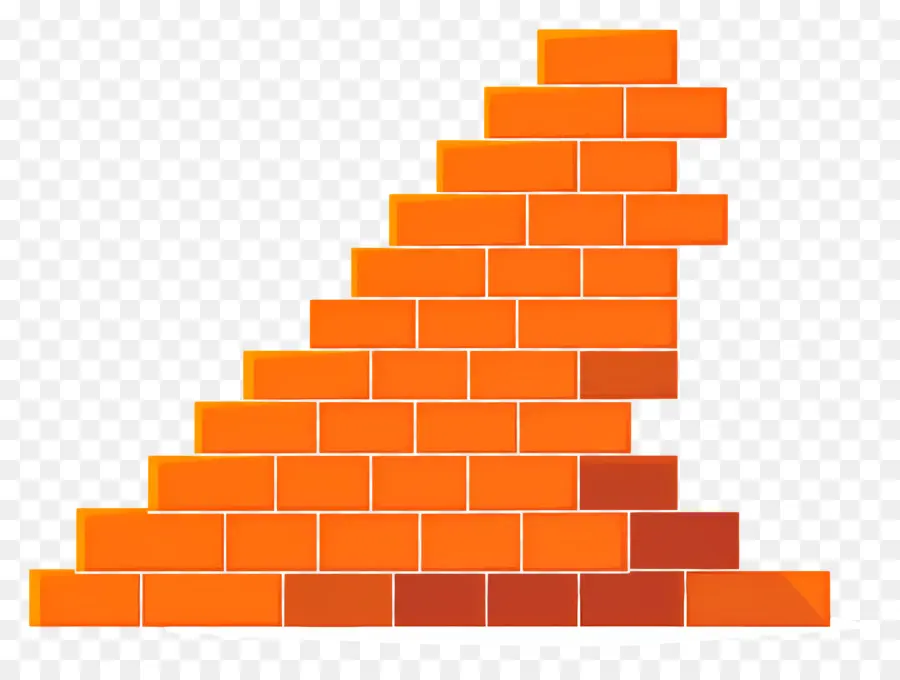 Pile De Briques，Mur De Briques Orange PNG