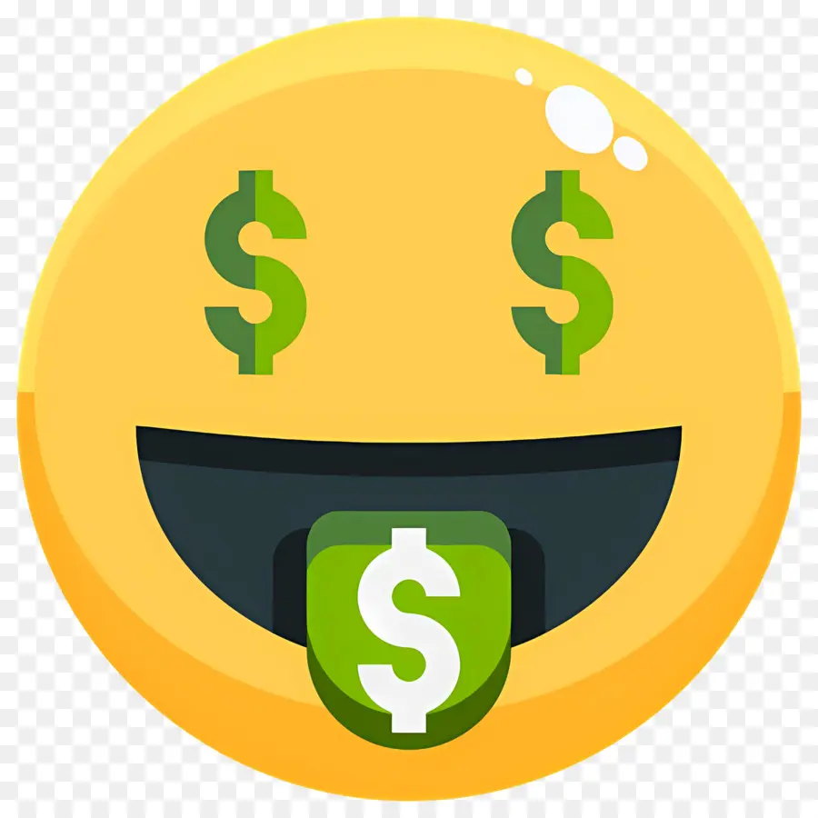 Argent Emoji，Emoji Yeux De Dollar PNG