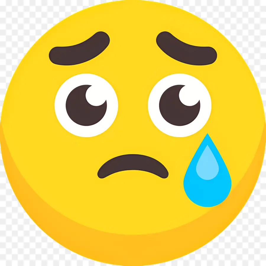 Emoji Qui Pleure，Visage Triste PNG