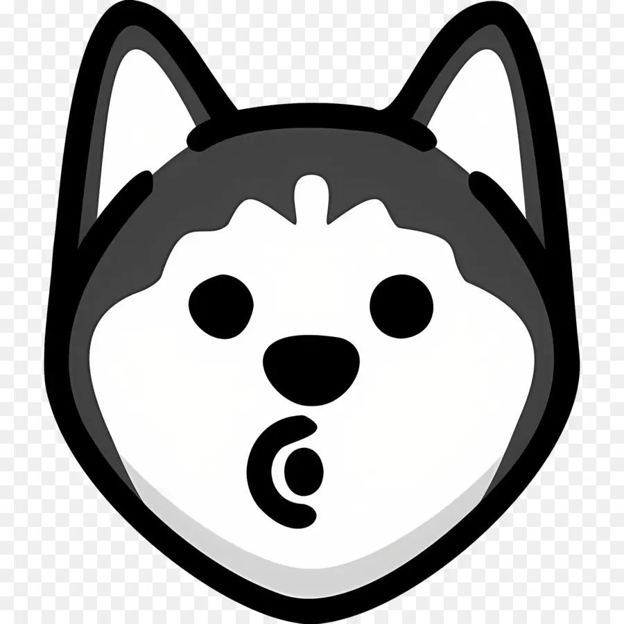 Emoji De Chien，Chien Husky PNG