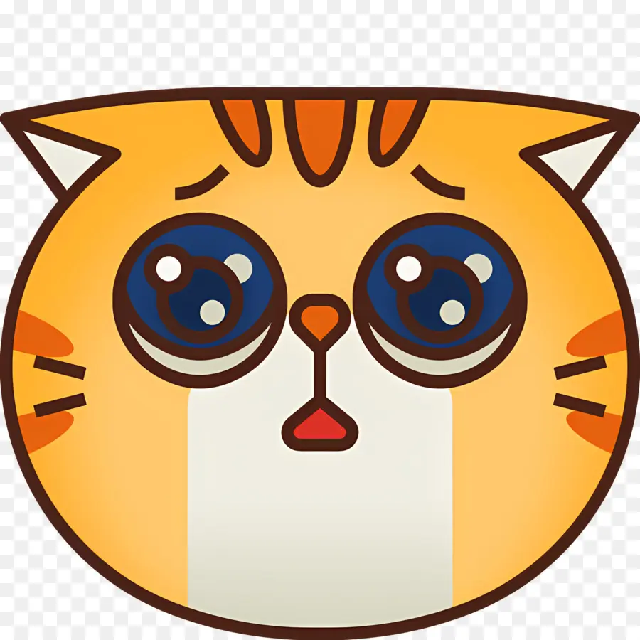 Chat Emoji，Chat Triste PNG