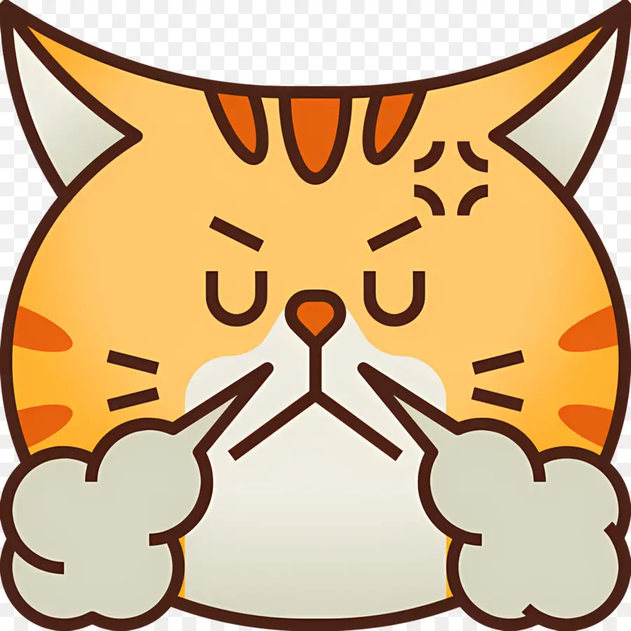 Chat Emoji，Chat Fumant PNG