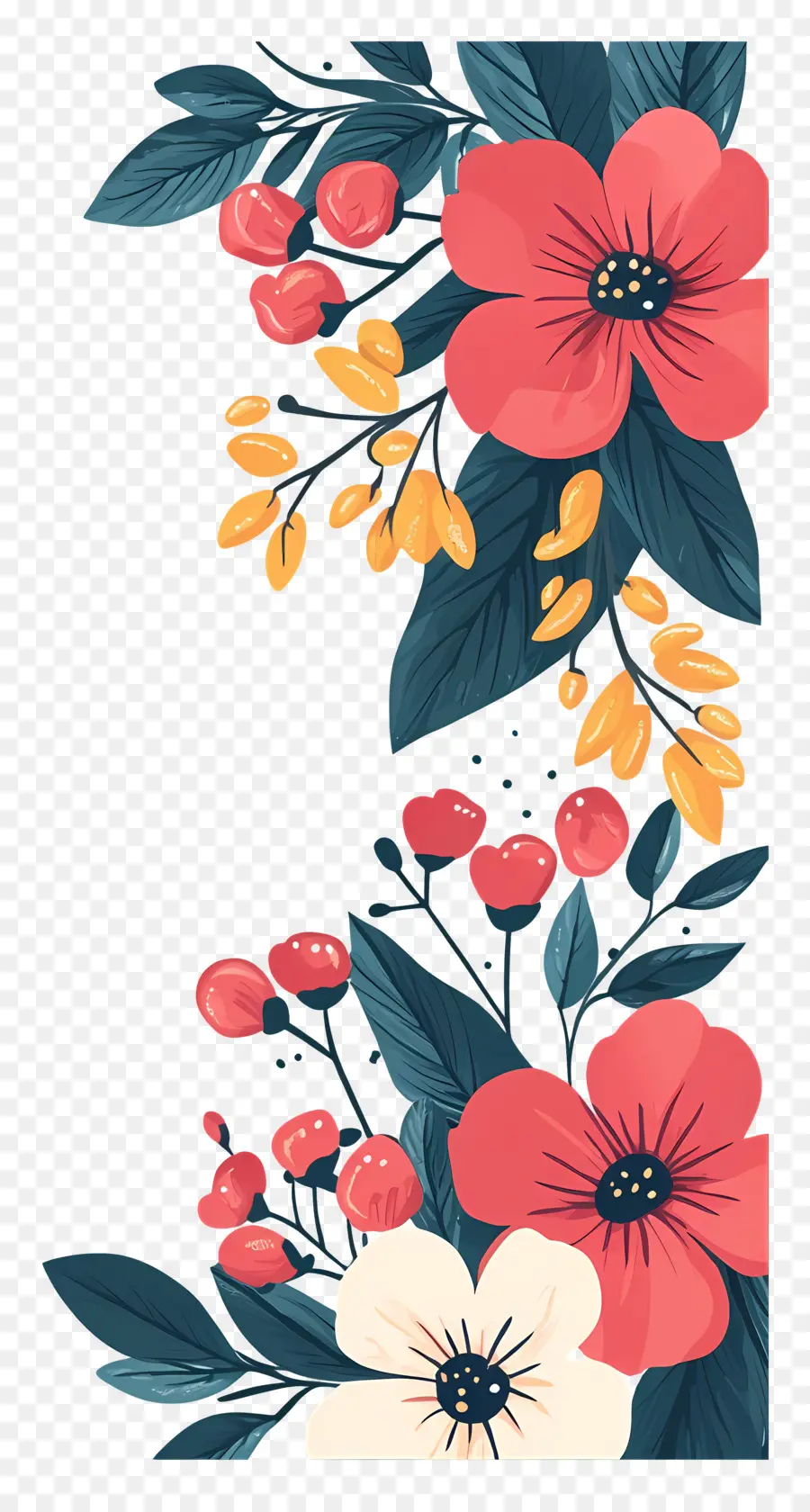 Bordure Florale，Composition Florale PNG