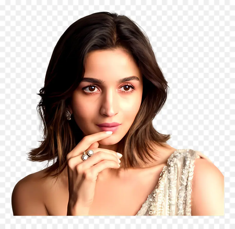 Alia Bhatt，Femme En Robe élégante PNG