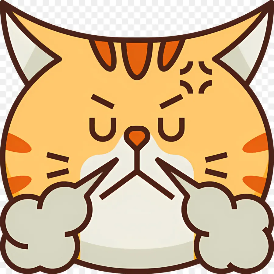 Chat Emoji，Chat Fumant PNG