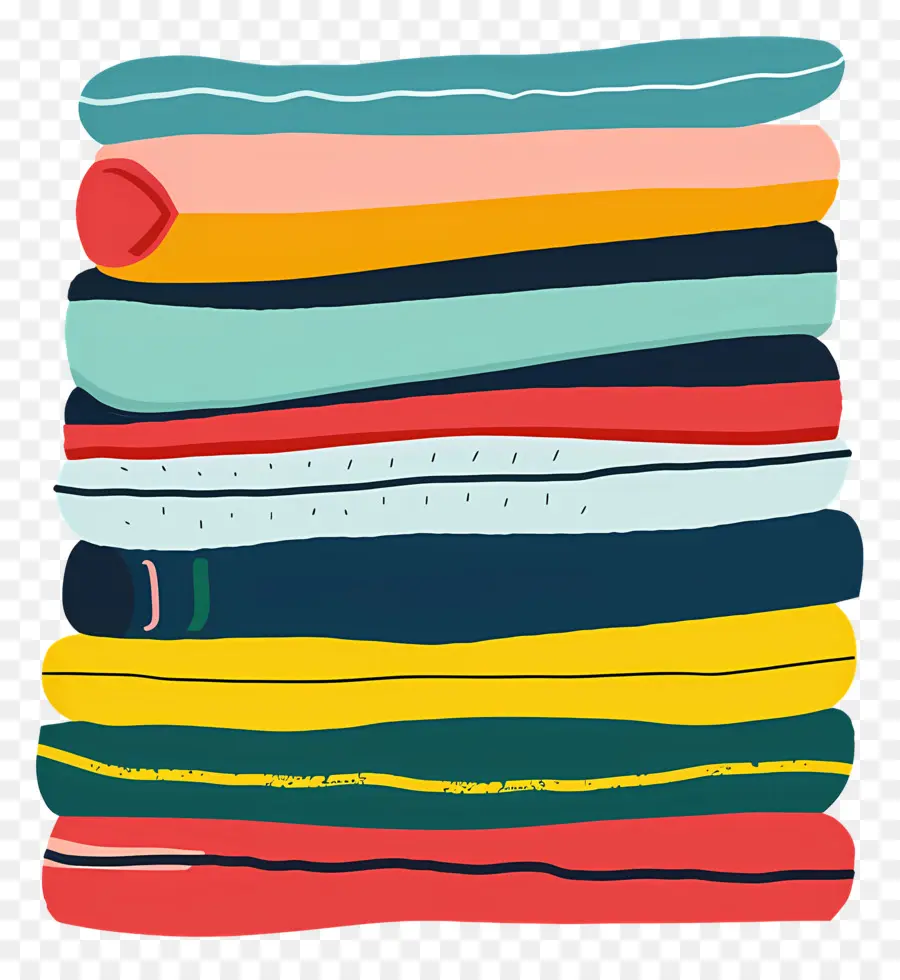 Pile De Vêtements，Tissu PNG