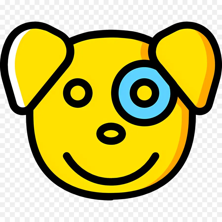 Emoji De Chien，Visage De Chien Jaune PNG