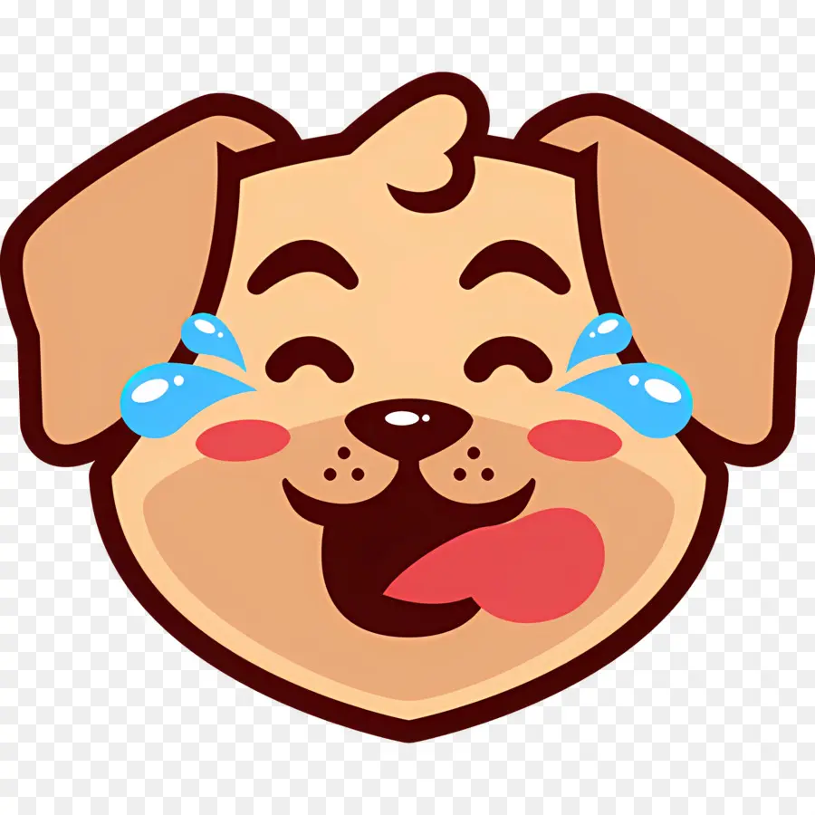 Emoji De Chien，Chien Qui Rit PNG