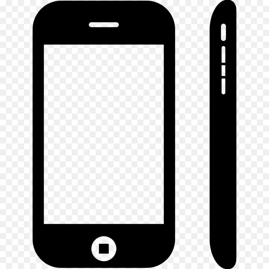 Côté Téléphone，Smartphone Noir Et Blanc PNG