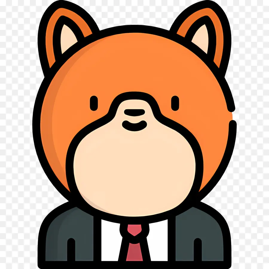 Emoji De Chien，Renard En Costume PNG