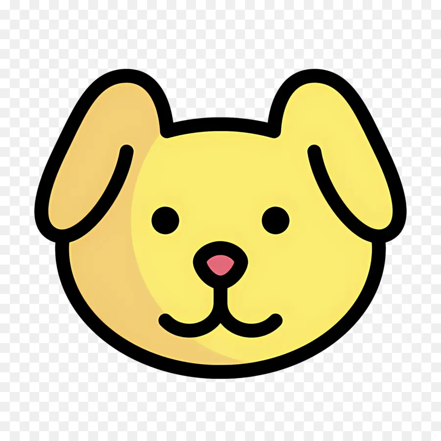 Emoji De Chien，Visage De Chien Jaune PNG