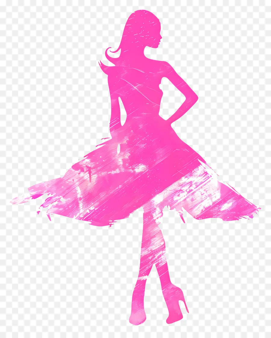 Silhouette De Barbie Rose，Silhouette Rose PNG