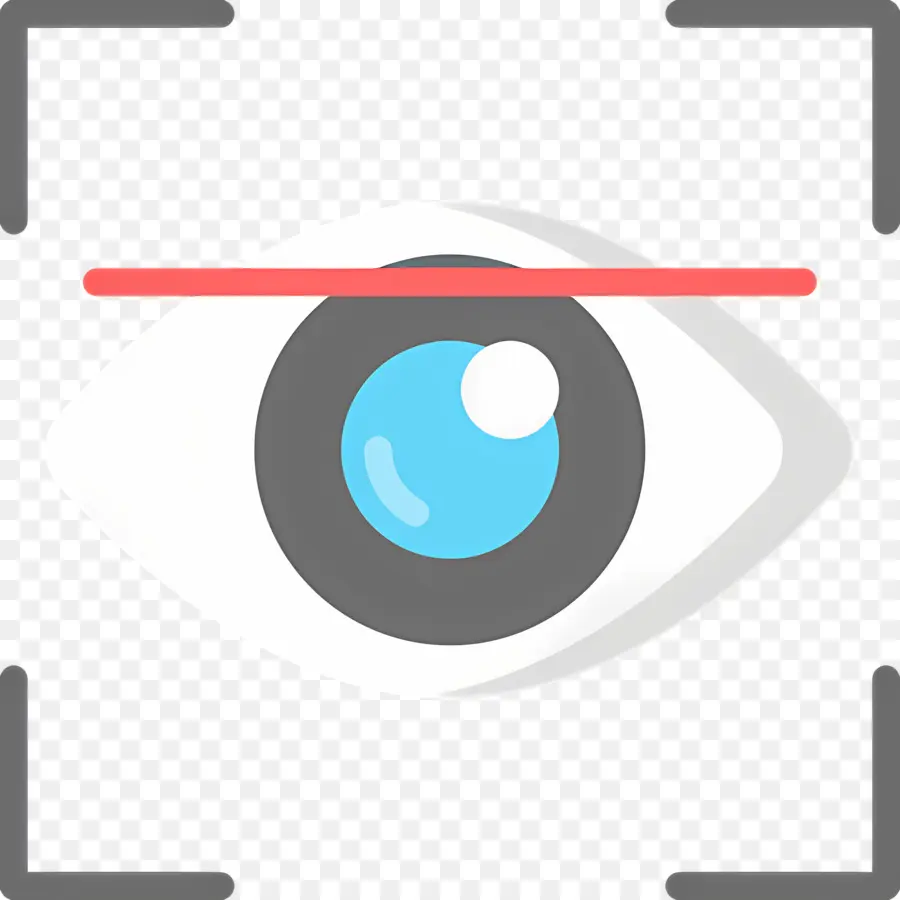 Scanner Oculaire，Oeil Avec Lignes De Mise Au Point PNG