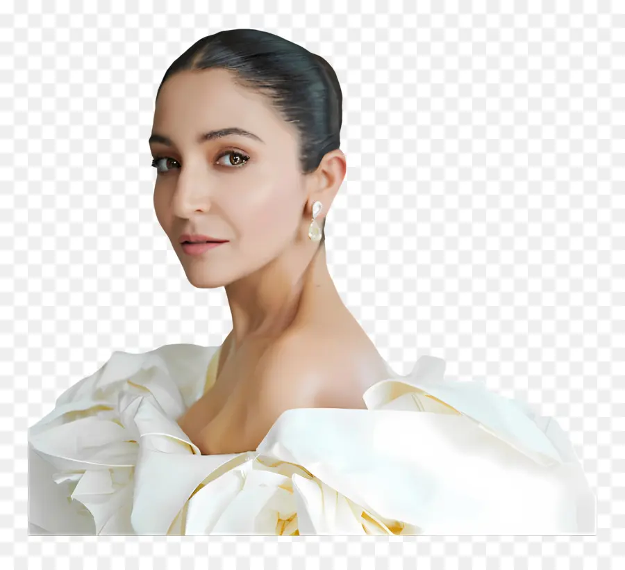 Anushka Sharma，Femme En Robe Blanche PNG