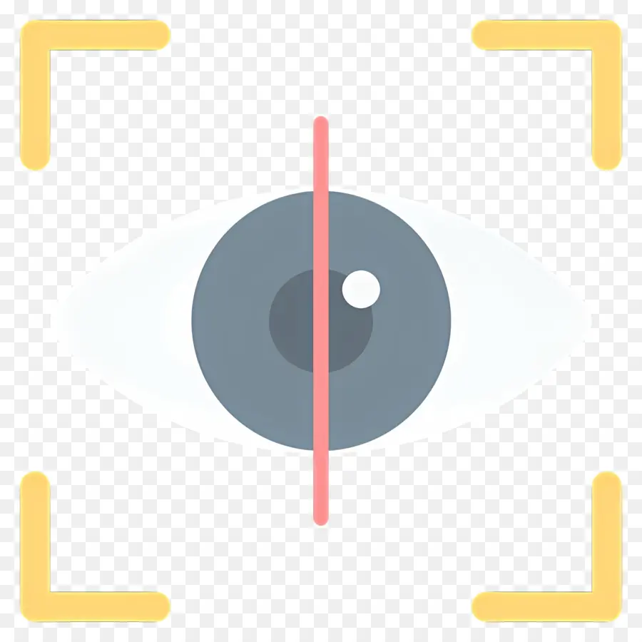 Scanner Oculaire，Oeil Avec Lignes De Mise Au Point PNG