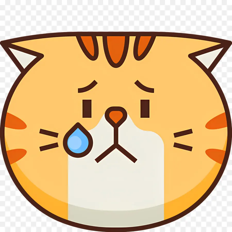 Chat Emoji，Chat Triste PNG