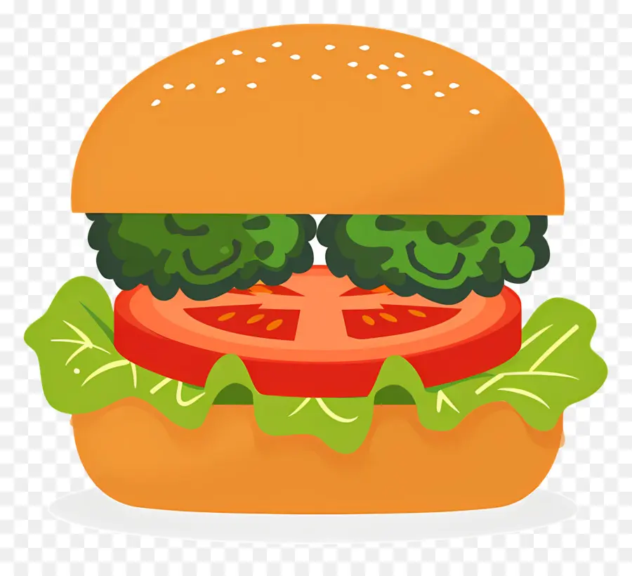 Burger Végétarien，Hamburger PNG