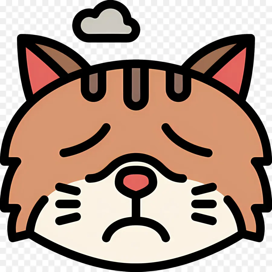 Chat Emoji，Chat Triste PNG