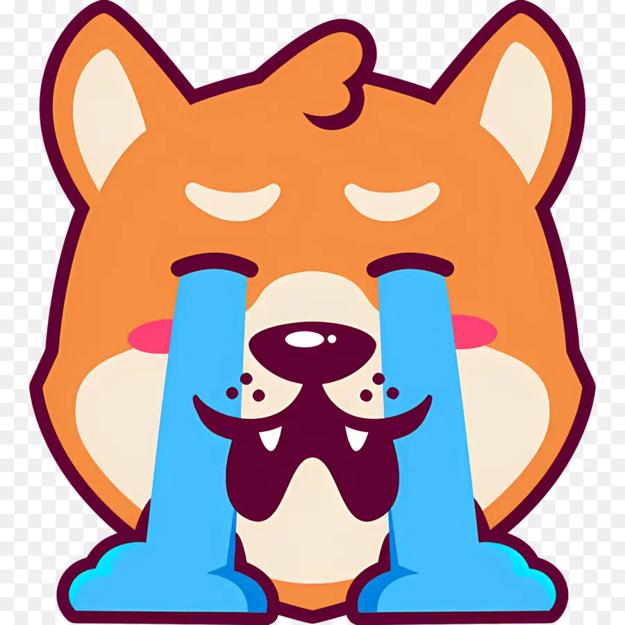 Emoji De Chien，Chien Qui Pleure PNG