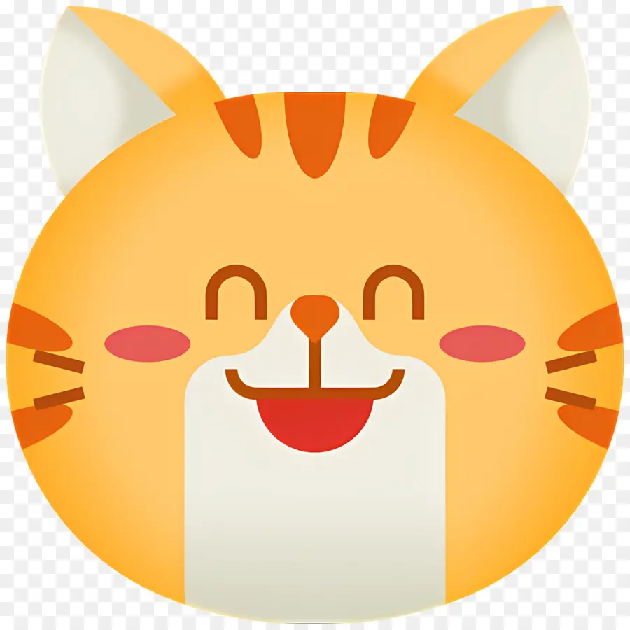 Chat Emoji，Chat Heureux PNG