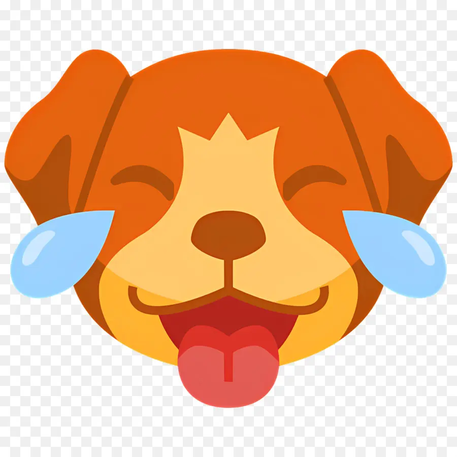 Emoji De Chien，Chien Qui Rit PNG