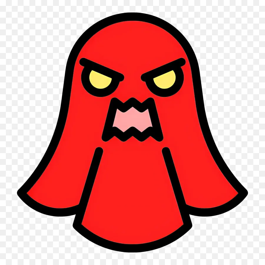 Emoji Fantôme，Fantôme Rouge En Colère PNG