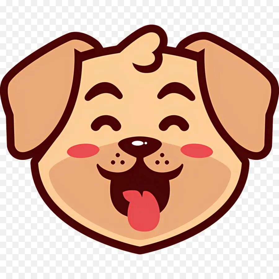 Emoji De Chien，Chien Qui Rit PNG