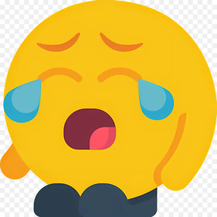 Emoji Qui Pleure，Visage Triste PNG