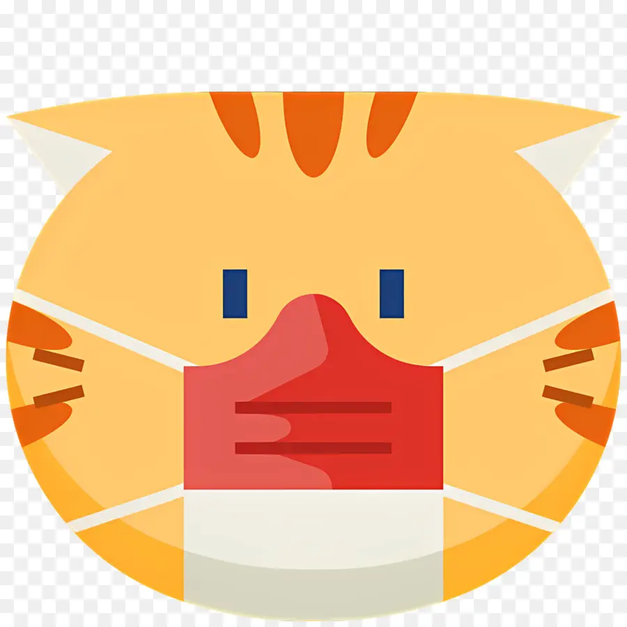 Chat Emoji，Chat Avec Masque PNG