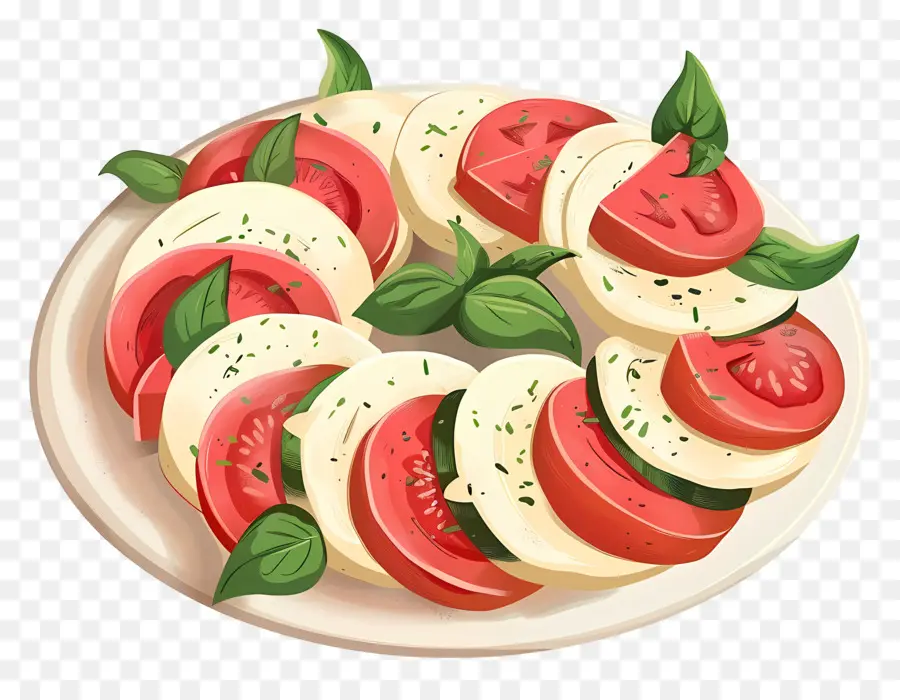 Salade Caprese，Plaque PNG