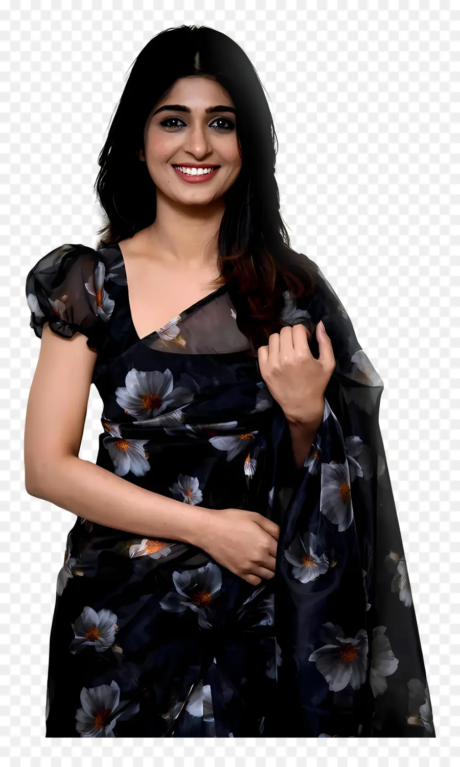 Aditi Prabhudev，Femme En Robe à Fleurs PNG