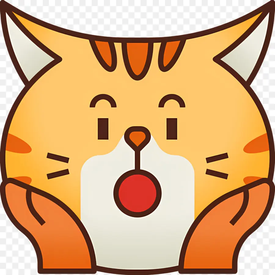 Chat Emoji，Chat Heureux PNG