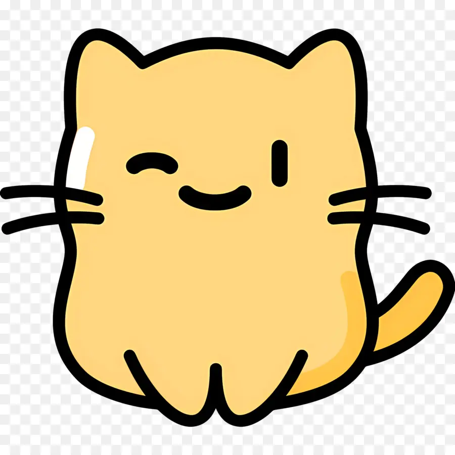 Chat Emoji，Chat Jaune PNG