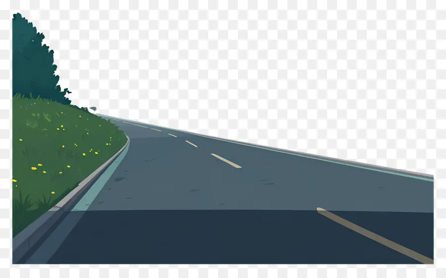 Route De Dessin Animé，Route Panoramique PNG